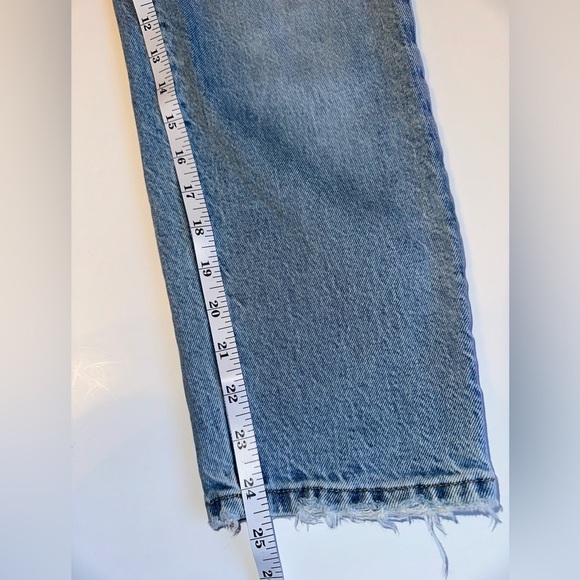 Good American Women’s Straight Leg Size 4 / 27 High Rise Frayed Hem Distressed - Picture 5 of 9